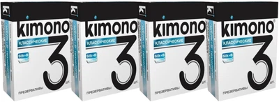 Презервативи Kimono Класичні 4 упаковки по 3 шт (ROZ6400229374)