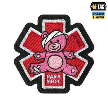 Нашивка Медвідь Pink/Black Paramedic M-Tac (вышивка)