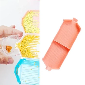 Лоток для алмазної мозаїки подвійний. Персиковий Brushme (TRAY103)