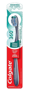 Зубна щітка Colgate 360° Whole Mouth Clean Medium чорно-біла
