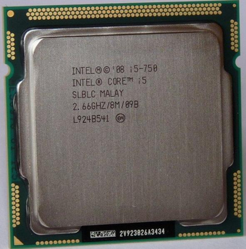 Процессор s1156 Intel Core i5-750, 2,66-3,2 МГц, 4-4 core, Ни, 95W Б/У