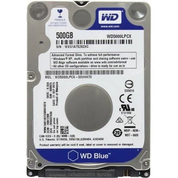 Жорсткий диск 500 ГБ Western Digital (для ноутбука, 2.5", 5400 об/хв, 16 МБ, SATAIII, WD5000LPCX) Б/В