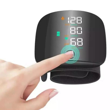 Цифровий тонометр на зап'ястя електронний автоматичний тонометр з голосовим повідомленням Intelli System чорний