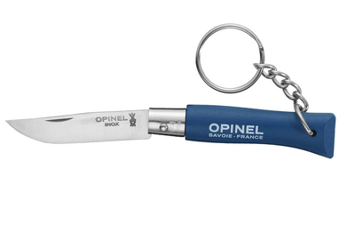 Ніж-брелок Opinel №4 нерж-сталь Синій (1013-204.65.64)