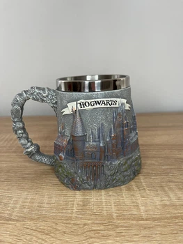 Кухоль Wizarding World пивний келих Хогвартс 3D чашка Harry Potter 400 мл Різнокольоровий 2
