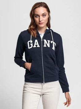 Худі з брендовим надписом Gant 4206601 L (108625L) Синий