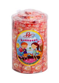 Льодяники Roks "Сердечко-Мультифрут" на паличці, 8,5 г, фруктово-ягідні, циліндр 130 шт, 1,1 кг (628)
