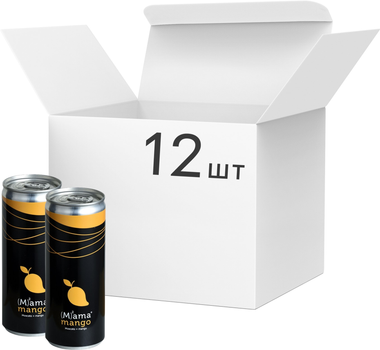 Упаковка винного напою ігристого MAMA MANGO білий солодкий 0.25 л 6% х 12 шт (8003911060059)