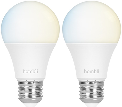 Zestaw żarówek LED Hombli Smart Bulb CCT 9W 6500K 230V E27 Warm White Kula 2 szt (8719323917101)