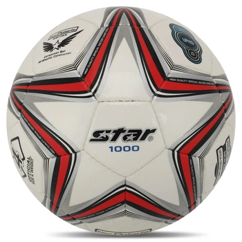Мяч футбольный STAR NEW POLARIS 1000 SB374 №4 Composite Leather Белый-красный