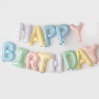 Фольгированные Надувные Шары&nbsp;Happy Birthday Нежное Ассорти | Макарун