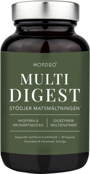 Suplement diety Nordbo Multi Digest Vegan 60 caps (7350076867599)