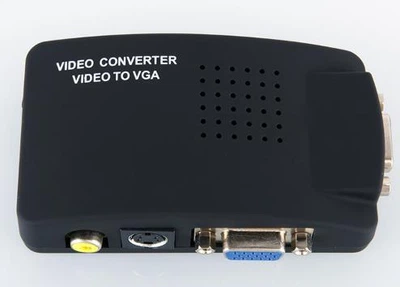 Конвертер видео AV (RCA тюльпан, S-Video)->VGA +КАБЕЛЯ(AV->монитор) av2vga (529791516)