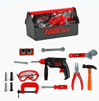 Набор инструментов юного мастера Tool Set 1068 304 для мальчика механическая дрель в ящике