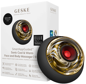 Звуковой массажер для лица и тела GESKE Sonic Cool & Warm Face and Body Massager 9 в 1 серый