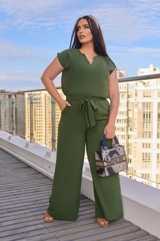 Літній повсякденний жіночий костюм Fashion 50/52 хакі