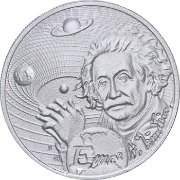Серебряная монета 1oz Иконы Инноваций: Альберт Эйнштейн 2 доллара 2022 Ниуэ