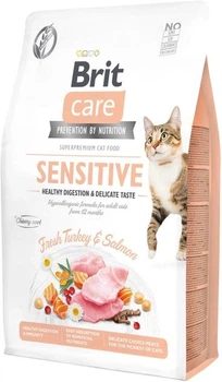 Сухой корм Brit Care Cat GF Sensitive Digestion & Delicate Taste для требовательных кошек с чувствительным пищеварением с индейкой и лососем 2 кг (171282)