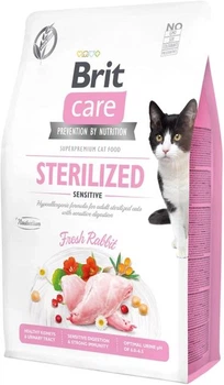 Сухой корм Brit Care Cat GF Sterilized Sensitive для стерилизованных кошек с чувствительным пищеварением (кролик) 2 кг (171290)