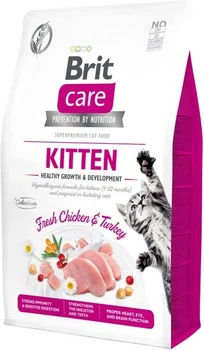 Сухой корм Brit Care Cat GF Kitten Growth & Development с курицей и индейкой для котят 2 кг (171278)