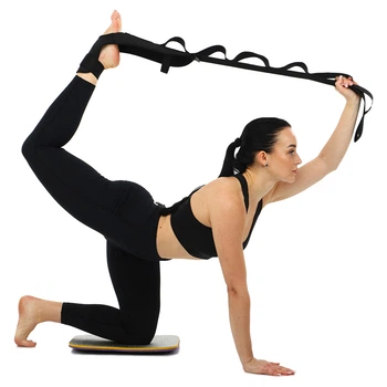 Лента эспандер стропа с 8 петлями для растяжки 120 x 3.8 см STRETCHING STRAP EZOUS I-01