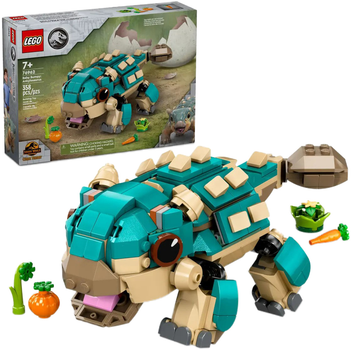 Конструктор LEGO Jurassic World Дитинча анкілозавра Бампі 358 деталей (76962)