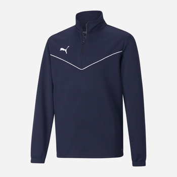 Bluza chłopięca nierozpinana bez kaptura Puma teamRISE 1/4 Zip Top 65739506 140 cm Niebieska (4063697240759)