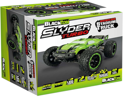 Samochód zdalnie sterowany BlackZon Slyder ST Turbo Czarno-zielony (5700135402025)
