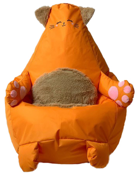 Крісло-мішок Go Gift Kitten XL 130x90 см Orange (5905359298120)