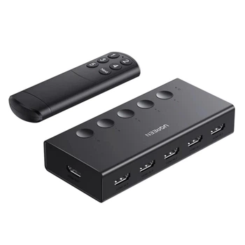 Коммутатор HDMI UGREEN CM568 5 In 1Out 4K 60Hz Black (90512)