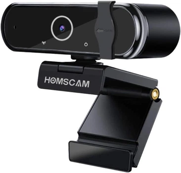 Веб-камера HOMSCAM 1080P Full HD Webcam, с автофокусом и микрофоном Черный