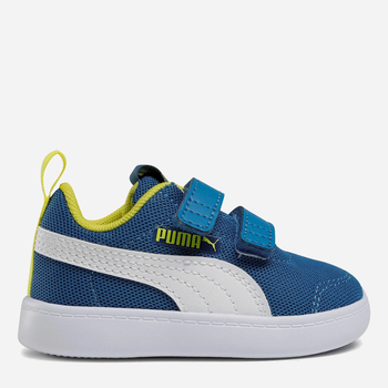 Tenisówki chłopięce na rzepy Puma Courtflex v2 Mesh V 37175907 27 (9UK) Niebieskie (4063697721906)