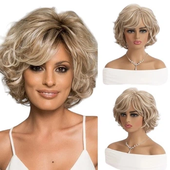 Парик пшеничный блондинки волнистый, термоволокно VC WIG 342
