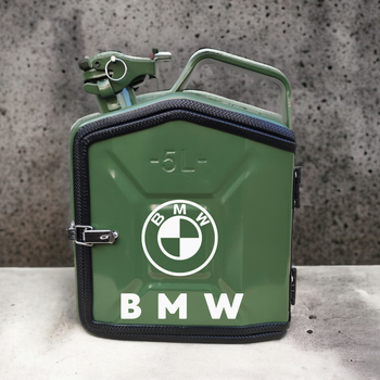 Подарочная канистра мини-бар с дозаправкой 5л BMW марка авто, uwest, Темно-зеленая