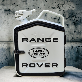Подарочная канистра мини-бар с дозаправкой 5л RANGE ROVER марка авто, uwest, Белая