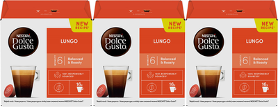 Набор Кофе в капсулах NESCAFE Dolce Gusto Lungo 3 упаковки х 16 шт (8445290862907)