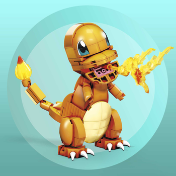 Klocki konstrukcyjne Mattel Mega Charmander Średni Pokemon 180 części (0887961834598)