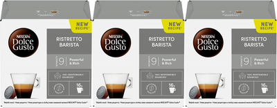 Набір Кава в капсулах NESCAFE Dolce Gusto Ristretto Barista 104 г х 3 шт (8445290869524)