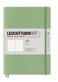 Блокнот Leuchtturm1917 Muted Colours Средний, Мягкая обложка, Sage, точка (361592)