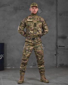 Тактичний статутний костюм 4в1 штани+кітель+кепка+ремінь XL мультикам (87480)