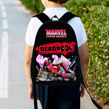 Рюкзак детский Марвел Дэдпул "Deadpool" 34х27 см,ранец городской супер герой Marvel Comics, для мальчика (0221)