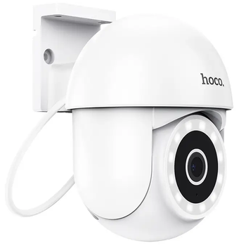 Внешняя поворотная камера видеонаблюдения Hoco D2 |Wi-Fi/PTZ/HD| Белый
