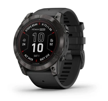 Смарт-часы GARMIN Fenix 7X Pro Sapphire Solar Carbon G. DLC Tit. with Black Band (010-02778-10/11)