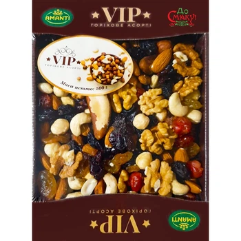 Смесь орехов Amanti Vip 500 г 4820232371961