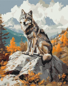 Картина по номерам Горный волк (BS54001) Brushme 40x50 см