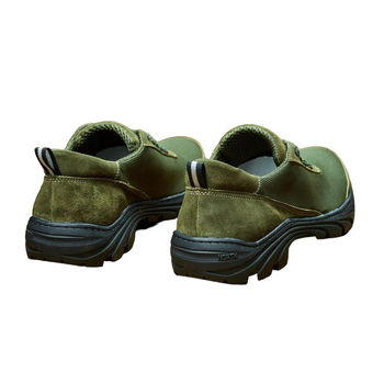 Тактичні кросівки літні PAV M18 олива хакі шкіряні сітка прошиті 44