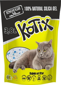Наполнитель для кошачьего туалета Kotix Силикагелевый впитывающий 1.8 кг (3.8 л) (6930095837592)