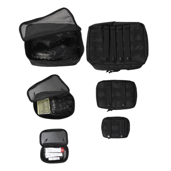 Набір універсальних підсумків Sturm Mil-Tec Mesh Pouch Set 3-pcs Black (16003802)