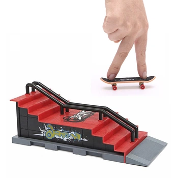 Фингерборд скейтпарк Skatepark fingerboard скейт парк пальчиковый скейт фингерборд лестница с периллой и скейт (F)
