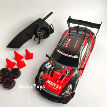 Машинка для дрифта на радиоуправлении Nissan GT-R 4WD Drift Car Ниссан ГТР дрифт на пульте Свет фар Полный привод (Red)